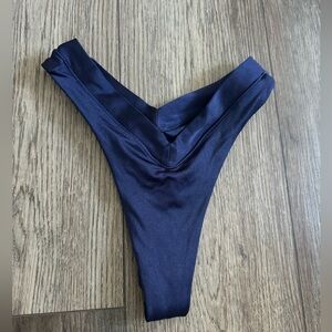 OneOne Swimwear Jesse Bikini Bottom Deep Blue Navy Size Small Cheeky Coverage